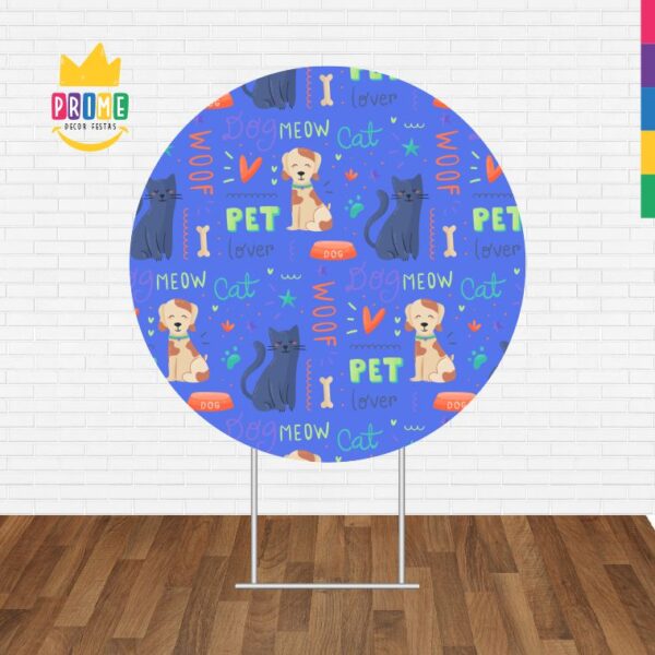 Painel Redondo 3D Pets Tecido Sublimado - Image 2