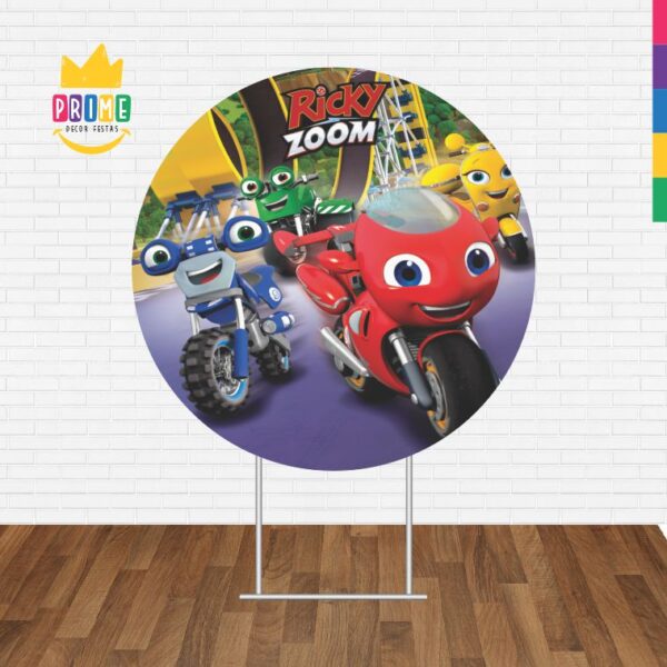 Painel Redondo 3D Rick Zoom Tecido Sublimado - Image 2