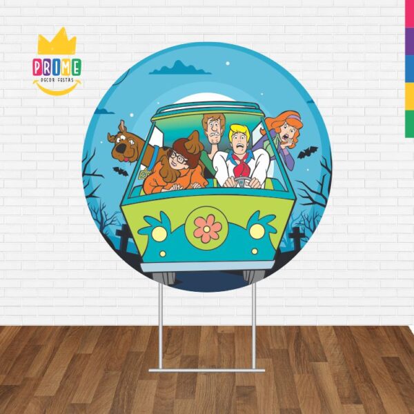Painel Redondo 3D Scoob Doo Tecido Sublimado - Image 2