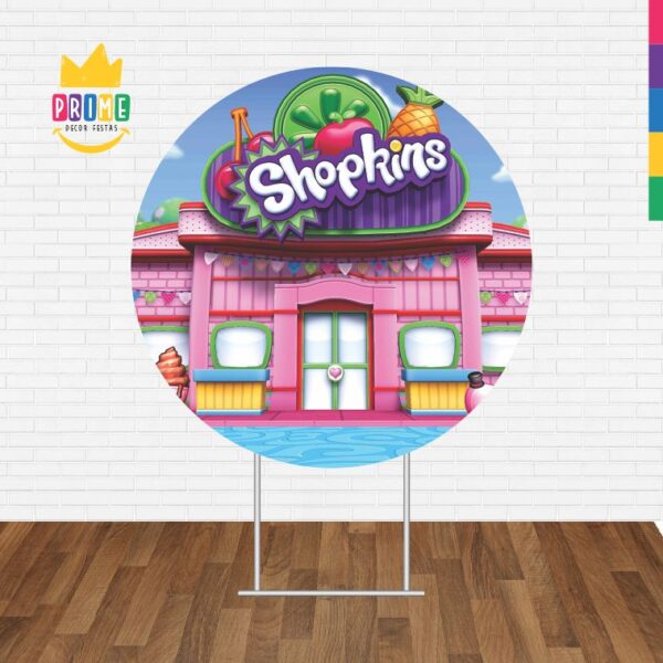 Painel Redondo 3D Shopkins Tecido Sublimado - Image 2