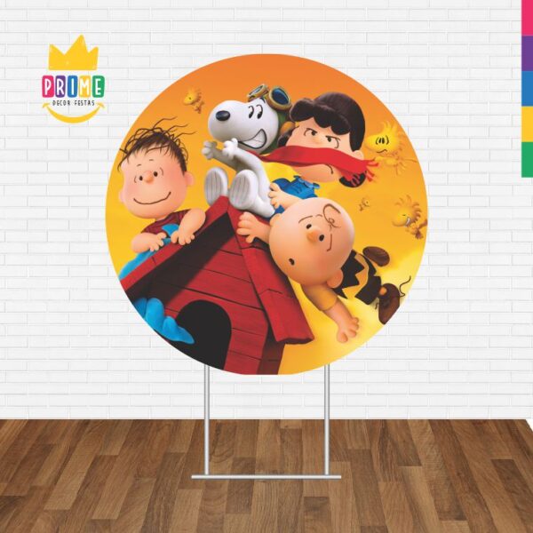 Painel Redondo 3D Snoopy Tecido Sublimado - Image 2
