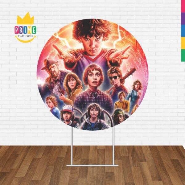 Painel Redondo 3D Stranger Things Tecido Sublimado - Image 2
