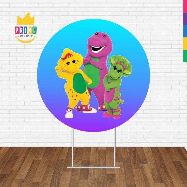 Painel Redondo 3D Barney Tecido Sublimado - Image 2