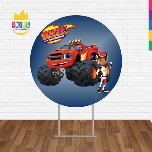 Painel Redondo 3D Blaze Tecido Sublimado - Image 2