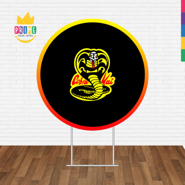 Painel Redondo 3D Cobra Kai Tecido Sublimado - Image 2