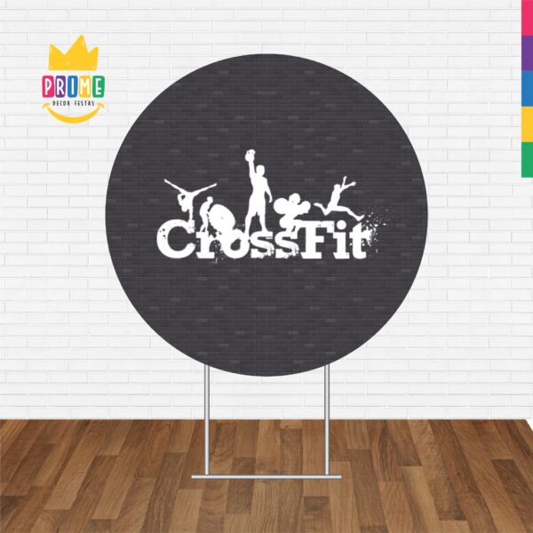 Painel Redondo 3D Crossfit Tecido Sublimado - Image 2