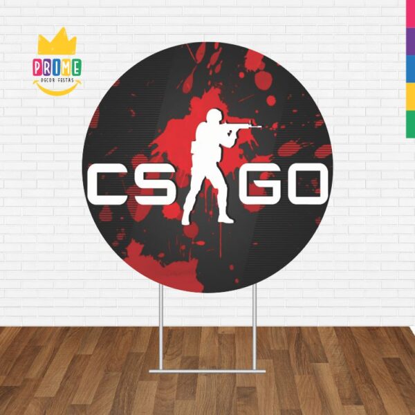 Painel Redondo 3D Cs Go Tecido Sublimado - Image 2