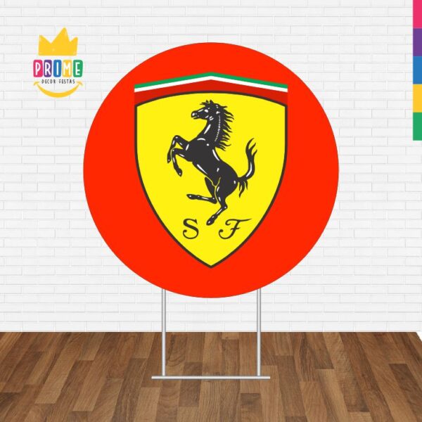 Painel Redondo 3D Ferrari Tecido Sublimado - Image 2