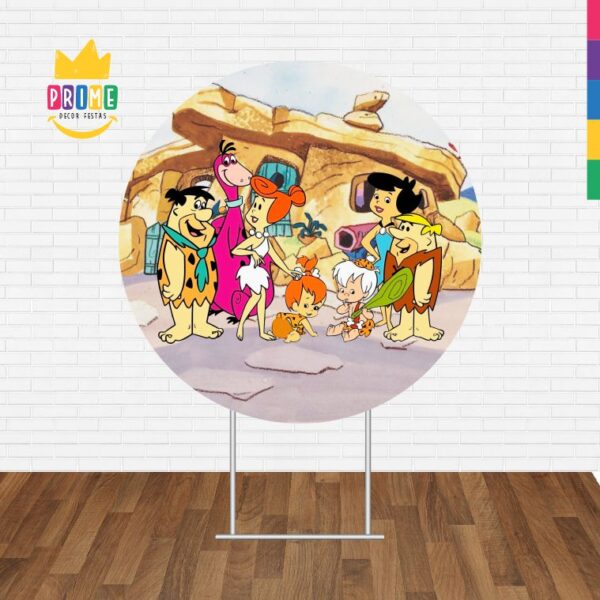 Painel Redondo 3D Flintstones Tecido Sublimado - Image 2