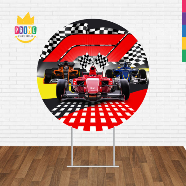 Painel Redondo 3D Formula 1 Tecido Sublimado - Image 2