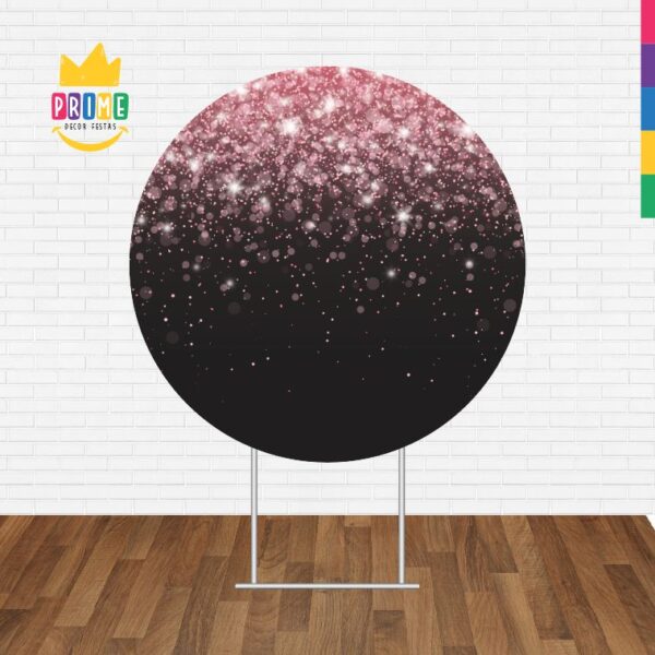 Painel Redondo 3D Glitter Tecido Sublimado - Image 2
