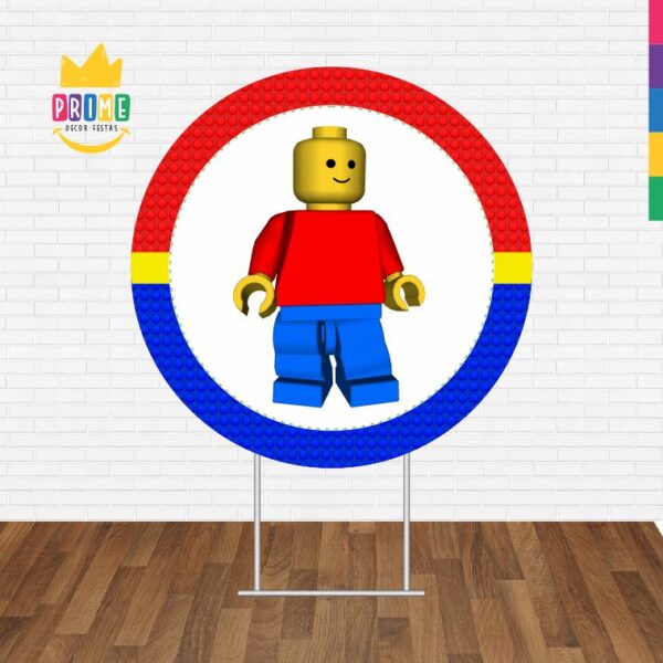 Painel Redondo 3D Lego Tecido Sublimado - Image 2
