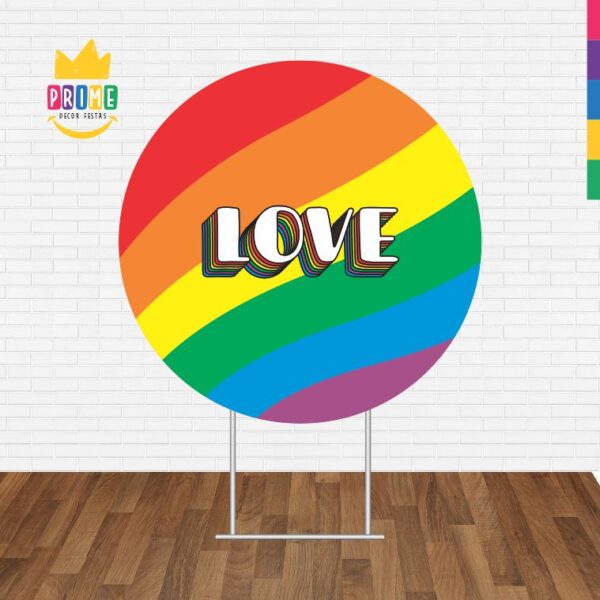 Painel Redondo 3D Lgbt Tecido Sublimado - Image 2