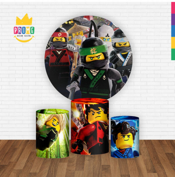 Trio Capa Cilindro + Painel Redondo 3D Ninja Go 1,50m Veste Fácil - Image 2