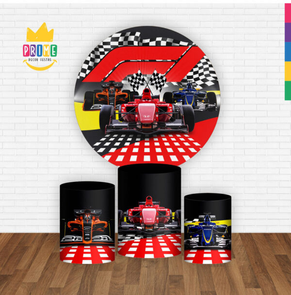 Trio Capa Cilindro + Painel Redondo 3D Formula 1 1,50m Veste Fácil - Image 2