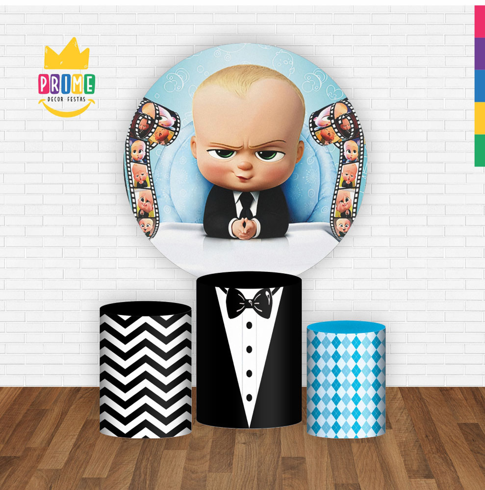 Trio Capa Cilindro + Painel Redondo 3D Poderoso Chefinho 1,50m Veste Fácil - Imagem 2