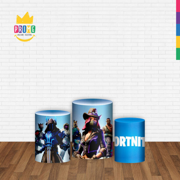 Trio Capa Cilindro Fortnite 3d Em Tecido Com Elástico - Image 2