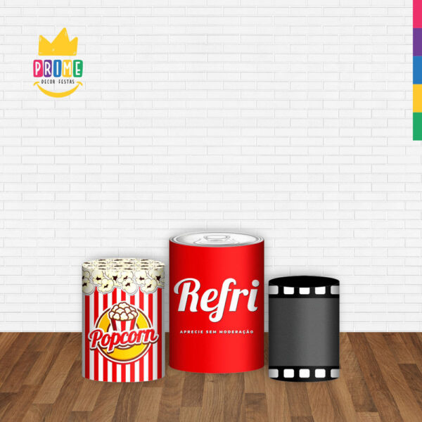 Trio Capa Cilindro Cinema 3d Em Tecido Com Elástico - Image 2