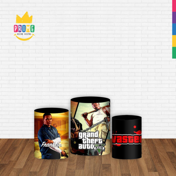 Trio Capa Cilindro Gta 3d Em Tecido Com Elástico - Image 2