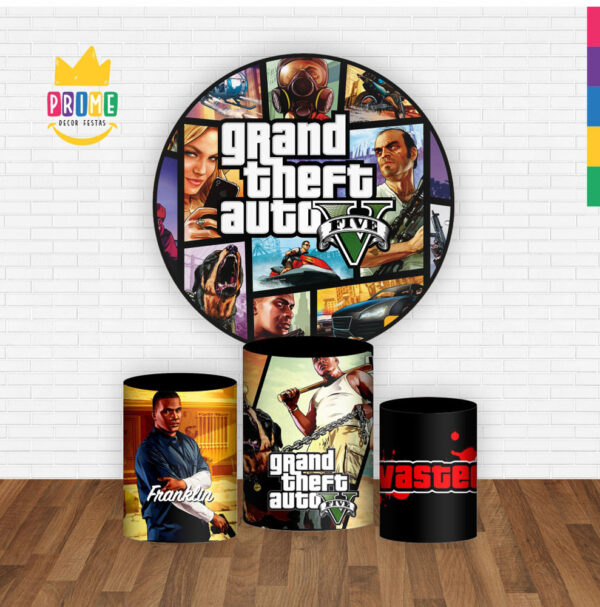 Trio Capa Cilindro + Painel Redondo 3D Gta 1,50m Veste Fácil - Image 2