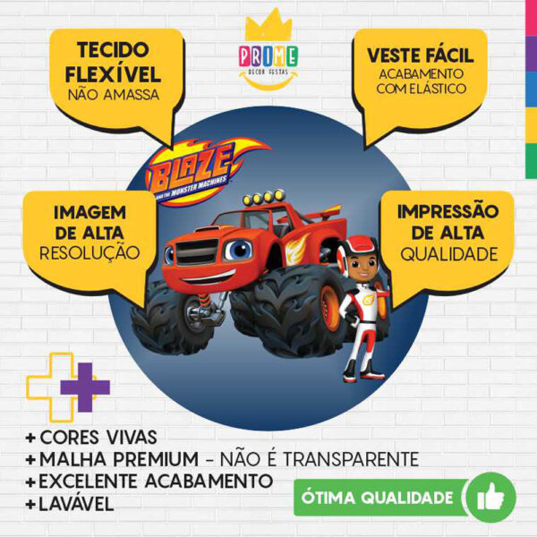 Painel Redondo 3D Blaze Tecido Sublimado - Image 3