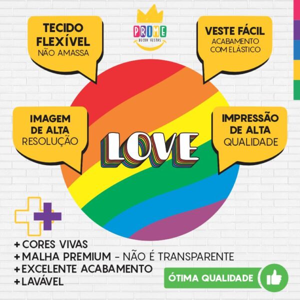 Painel Redondo 3D Lgbt Tecido Sublimado - Image 3