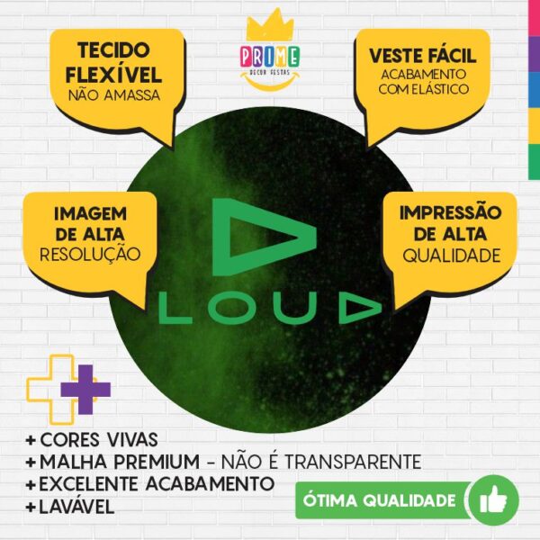 Painel Redondo 3D Loud Tecido Sublimado - Image 3