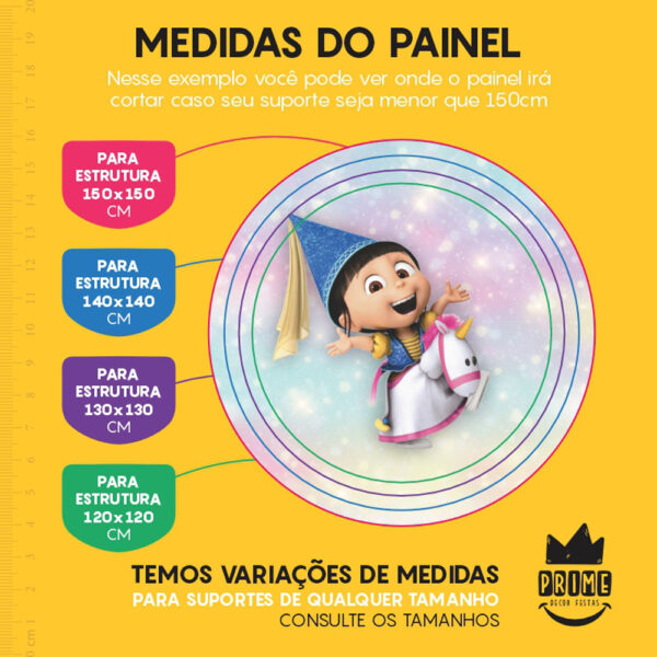 Painel Redondo 3D Agnes Tecido Sublimado - Image 4