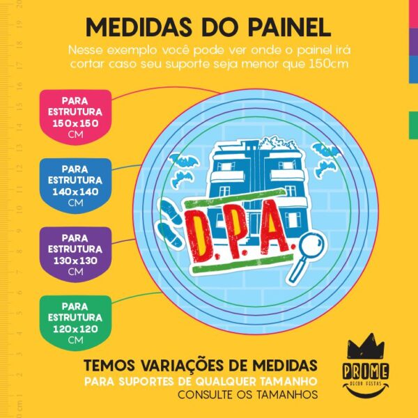 Painel Redondo 3D Dpa Tecido Sublimado - Image 4