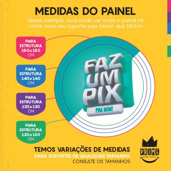 Painel Redondo 3D Pix Tecido Sublimado - Image 4