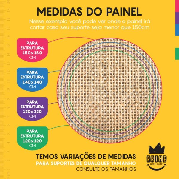 Painel Redondo 3D Texturas Tecido Sublimado - Image 4