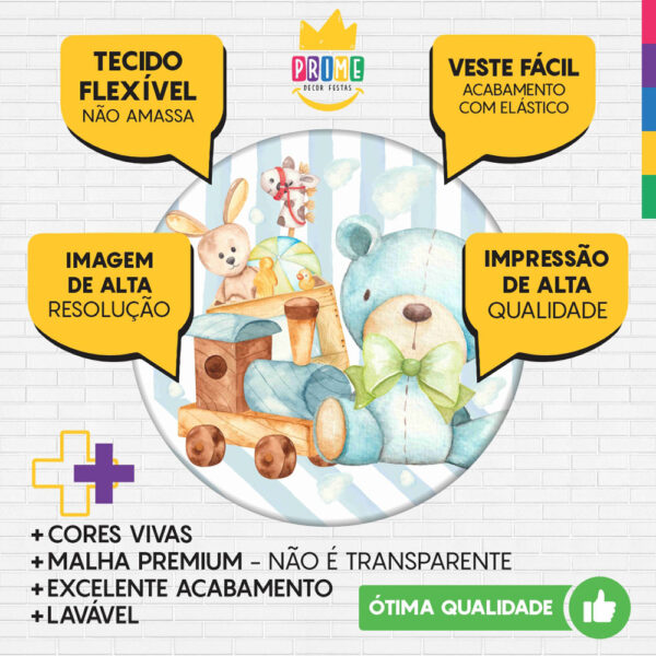 Trio Capa Cilindro + Painel Redondo 3D Brinquedos 1,50m Veste Fácil - Image 3