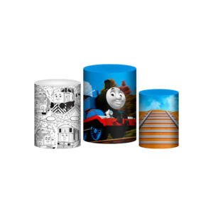 Trio Capa Cilindro Thomas e seus Amigos 3d Em Tecido Com Elástico