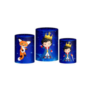 Trio Capa Cilindro Pequeno Principe 3d Em Tecido Com Elástico