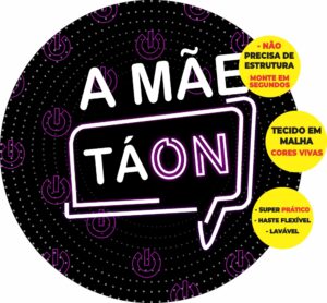 Painel Redondo 3D A Mãe ta on Abre Fácil Em Tecido