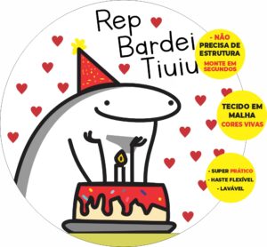Painel Redondo 3D Bento Cake Abre Fácil Em Tecido
