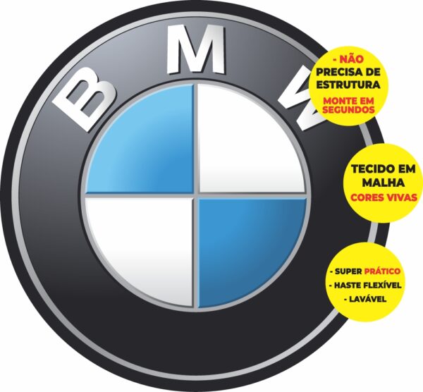 Painel Redondo 3D Bmw Abre Fácil Em Tecido