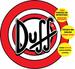Painel Redondo 3D Cerveja Duf Abre Fácil Em Tecido