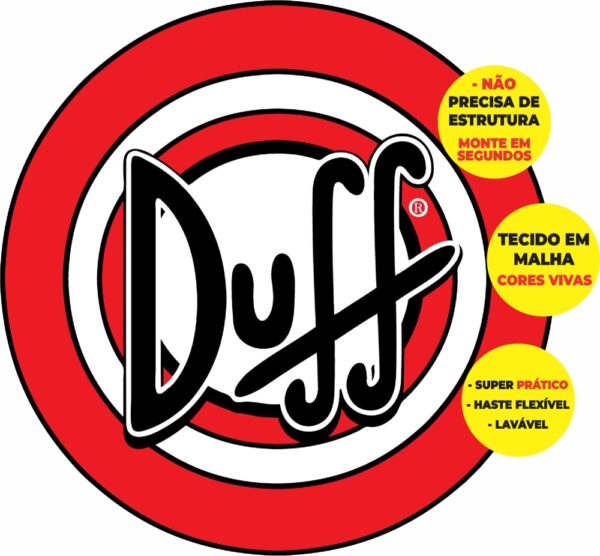 Painel Redondo 3D Cerveja Duf Abre Fácil Em Tecido
