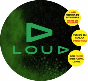 Painel Redondo 3D Loud Abre Fácil Em Tecido