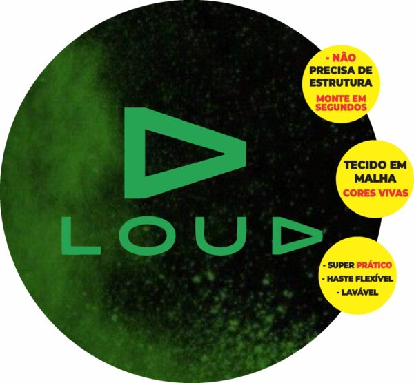 Painel Redondo 3D Loud Abre Fácil Em Tecido