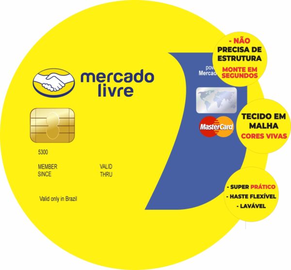 Painel Redondo 3D Mercado Livre Abre Fácil Em Tecido