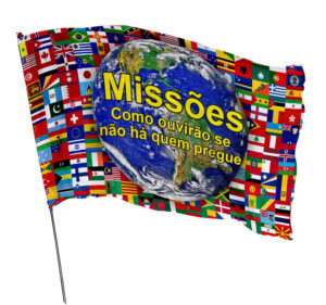 Bandeira Missões Evangelica Em Tecido Oxford