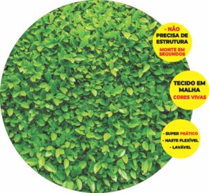 Painel Redondo 3D Muro Inglês Abre Fácil Em Tecido