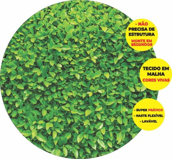 Painel Redondo 3D Muro Inglês Abre Fácil Em Tecido