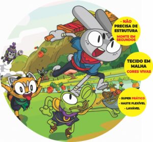 Painel Redondo 3D Ninjin Abre Fácil Em Tecido