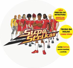 Painel Redondo 3D Supa Strikas Abre Fácil Em Tecido