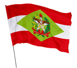 Bandeira Estado Santa Catarina Em Tecido Oxford