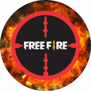 Painel Redondo 3D Free Fire Tecido Sublimado