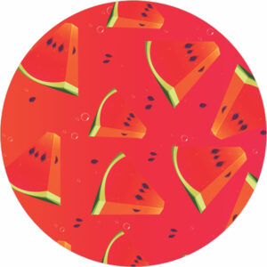 Painel Redondo 3D Frutas Melancia Tecido Sublimado